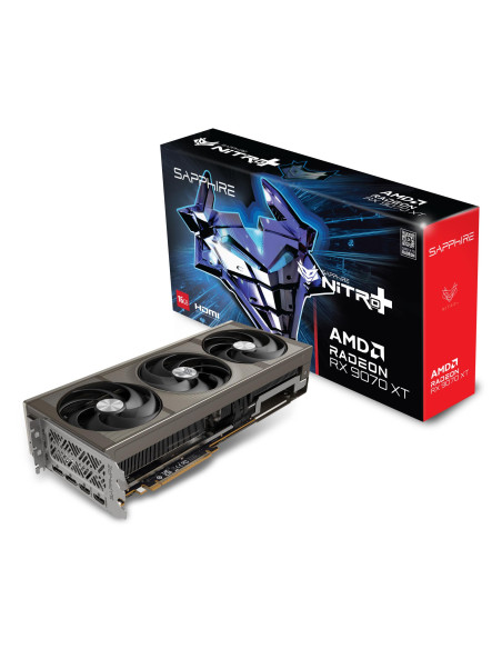 Graphics Card, SAPPHIRE, AMD Radeon RX 9070 XT, 16 GB, GDDR6, 256 bit, PCIE 5.0 16x, GPU 2520 MHz, Triple slot Fansink, 2xHDMI,