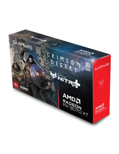 Graphics Card, SAPPHIRE, AMD, Radeon RX 9070 XT, 16 GB, GDDR6, 256 bit, PCI Express x16 5.0, Active, 11348-10-20G