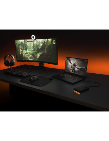 External HDD, SEAGATE, FireCuda, 2TB, USB 3.2, Colour Black, STKL2000400