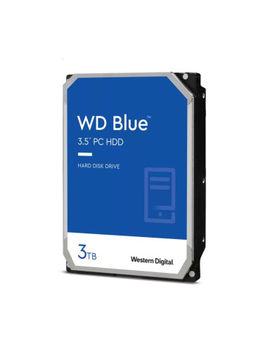 HDD, WESTERN DIGITAL, Blue, 3TB, SATA 3.0, 256 MB, 5400 rpm, 3,5", WD30EZAZ
