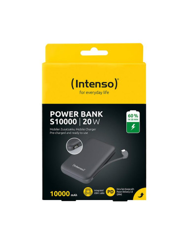 POWER BANK USB 10000MAH/GREY S10000 7333034 INTENSO