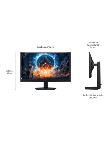 LCD Monitor, SAMSUNG, 27 ", 2560 x 1440 pixels, Quad HD, Native aspect ratio 16:9, LCD, Flat, LS27FG602EUXEN