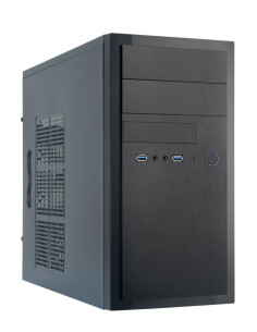 Case, CHIEFTEC, MiniTower, MicroATX, Colour Black, HT-01B-OP