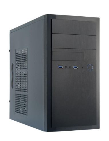 Case, CHIEFTEC, MiniTower, MicroATX, Colour Black, HT-01B-OP