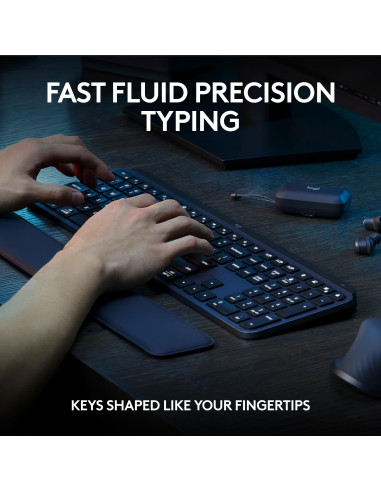 KEYBOARD +MOUSE COMBO MXKEYS S/BLACK 920-011614 LOGITECH