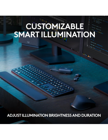 KEYBOARD +MOUSE COMBO MXKEYS S/BLACK 920-011614 LOGITECH