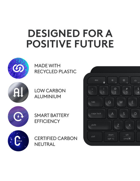 KEYBOARD +MOUSE COMBO MXKEYS S/BLACK 920-011614 LOGITECH