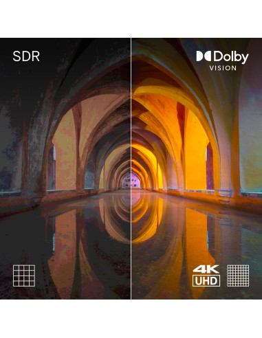 TV Set, THOMSON, 50", 4K/Smart, QLED, 3840x2160, Wireless LAN, Bluetooth, Google TV, Black, 50QG7C14