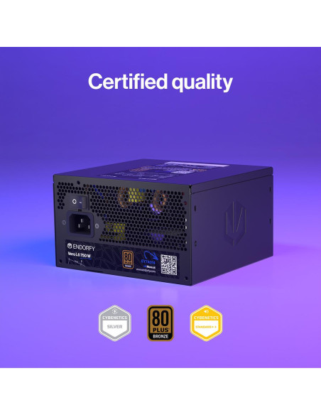 Power Supply, ENDORFY, ATX, PC, 200 - 240 V, 750 W, EY7A014