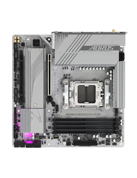 Mainboard, GIGABYTE, AMD B650, SAM5, Micro-ATX, Memory DDR5, Memory slots 4, B650MAELITEAXICE1.1