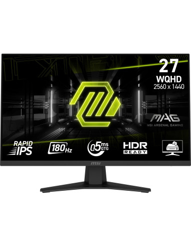 LCD Monitor, MSI, MAG 274QF, 27", Gaming, Matte, Panel IPS, 2560x1440, 16:9, 180Hz, 0.5 ms, Colour Black, MAG274QF