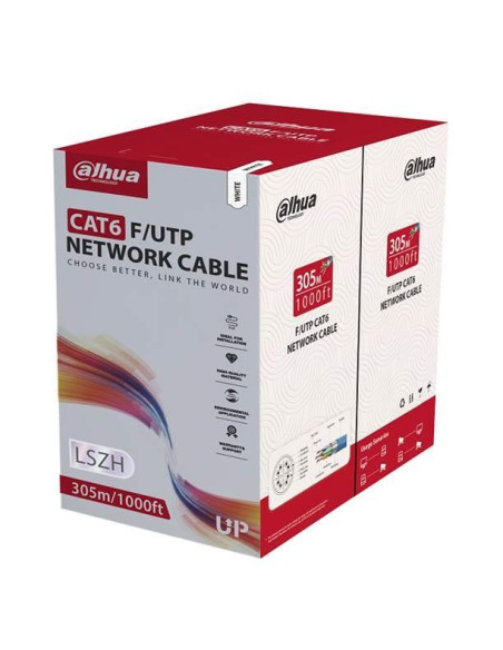 CABLE CAT6 UTP 305M WHITE/PFM923I-6FN-CD-WHITE DAHUA