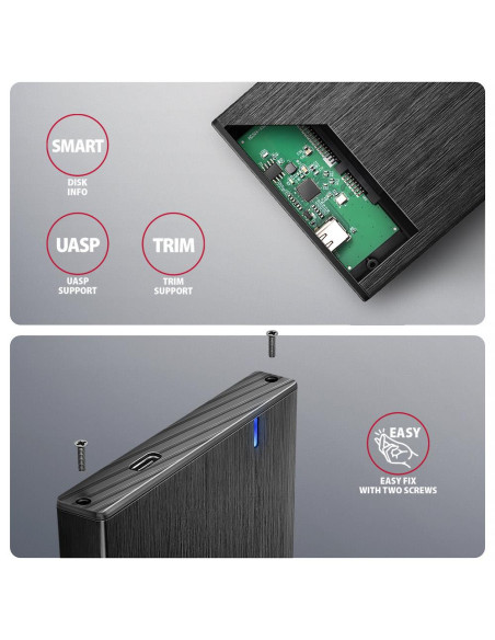 HDD ACC ENCLOSURE 2.5"/USB3.2 EE25-XA6C AXAGON