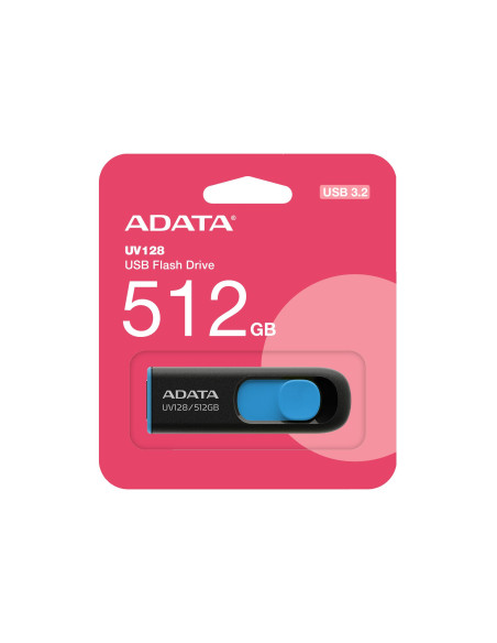 MEMORY DRIVE FLASH USB3 512GB/BLK/BLUE AUV128-512G-RBE ADATA