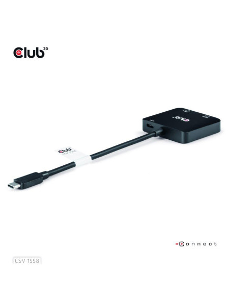 I/O HUB USB-C TO HDMI 2PORT/MST CSV-1558 CLUB3D
