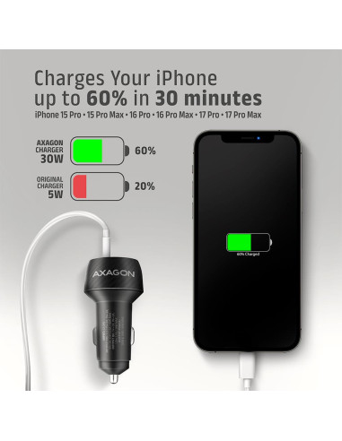 MOBILE CHARGER CAR USB 2PORT/48W PWC-PQ48 AXAGON