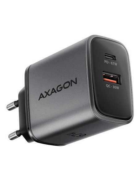 MOBILE CHARGER WALL USB 67W/GAN 2PORT ACU-PQ67 AXAGON