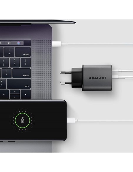 MOBILE CHARGER WALL USB 67W/GAN 2PORT ACU-PQ67D AXAGON