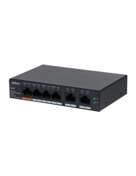 Switch, DAHUA, CS4006-4GT-60, Type L2, Desktop/pedestal, PoE ports 4, 60 Watts, DH-CS4006-4GT-60