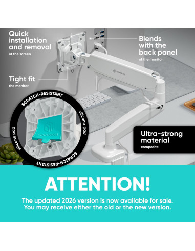 MONITOR ACC DESK MOUNT/13-32" WHITE G80-W ONKRON