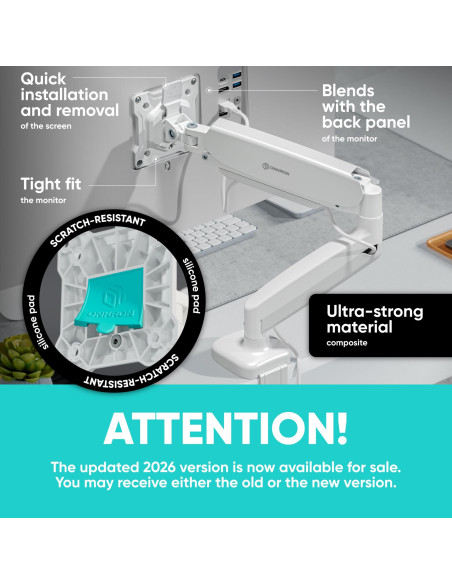 MONITOR ACC DESK MOUNT/13-32" WHITE G80-W ONKRON