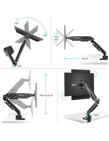 MONITOR ACC DESK MOUNT/13-34" BLACK G90-B ONKRON
