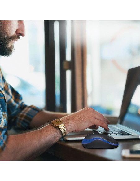 MOUSE USB OPTICAL WRL M185/BLUE 910-002239 LOGITECH