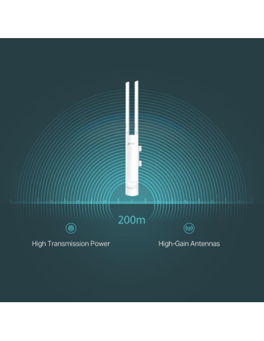 Access Point, TP-LINK, 300 Mbit/s, 1xLAN ports, 2xAntennas quantity, EAP113-OUTDOOR