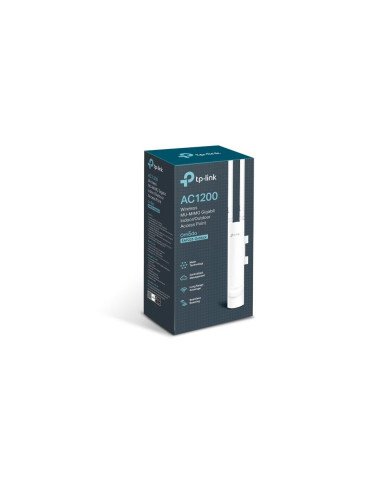 Access Point, TP-LINK, 1200 Mbit/s, 1xLAN ports, 2xAntennas quantity, EAP225-OUTDOOR
