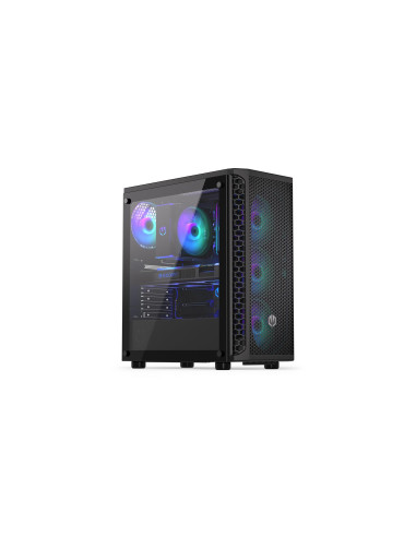 Case, ENDORFY, Signum 300 ARGB, MidiTower, Case product features Transparent panel, Not included, ATX, MicroATX, MiniITX, Colou