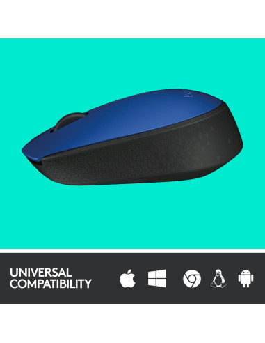 MOUSE USB OPTICAL WRL M171/BLUE 910-004640 LOGITECH