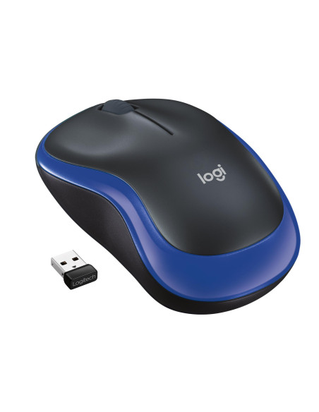 MOUSE USB OPTICAL WRL M185/BLUE 910-002236 LOGITECH