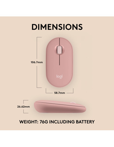 MOUSE USB OPTICAL WRL M350S/ROSE 910-007014 LOGITECH