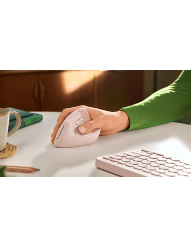 MOUSE USB OPTICAL WRL VERTICAL/PINK 910-006478 LOGITECH