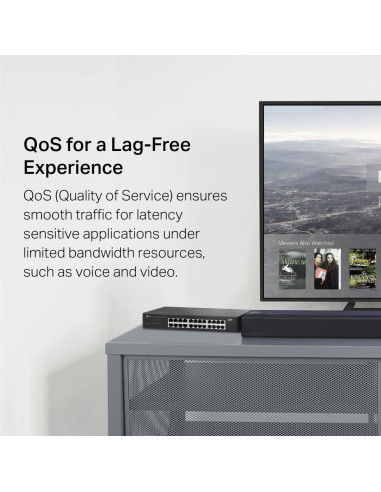 Switch, TP-LINK, Switch type Unmanaged, 24xRJ-45 ports, RJ-45 Ports Type Gigabit Ethernet (10/100/1000), LS1024G