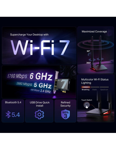 WRL ADAPTER 9300MBPS WI-FI 7/ARCHER TBE550E TP-LINK