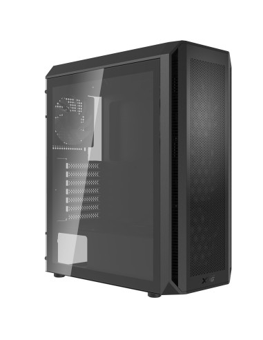 Case, ADATA, VALOR AIR PLUS MID, MidiTower, Case product features Transparent panel, ATX, MicroATX, MiniITX, Colour Black, VALO