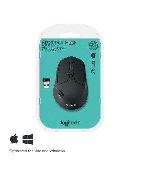 MOUSE BLUETH OPTICAL M720/TRIATHLON 910-004791 LOGITECH