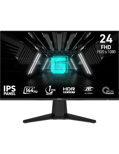 LCD Monitor, MSI, G242L E14, 23.8", Gaming, Tilt, Matte, Panel IPS, 1920x1080, 16:9, 144Hz, 1 ms, Colour Black, G242LE14