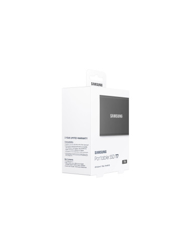 External SSD, SAMSUNG, T7, 1TB, USB 3.2, Write speed 1000 MBytes/sec, Read speed 1050 MBytes/sec, MU-PC1T0T/WW