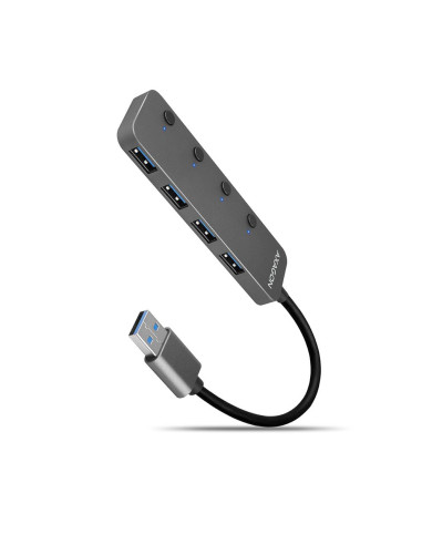 I/O USB HUB SWITCH 4PORT/0.2M HUE-MSA AXAGON