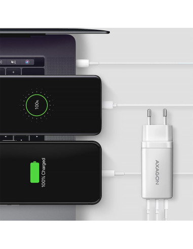 MOBILE CHARGER WALL USB 65W/GAN 3PORT ACU-DPQ65W AXAGON