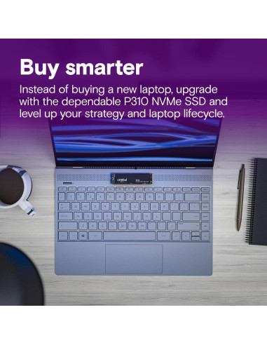 SSD, CRUCIAL, 220xTBW rating, Read speed 7100 MB/s, Write speed 6000 MB/s, NVMe Yes, PCI Express 4.0, M.2, 1000 GB, CT1000P310S