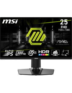 LCD Monitor, MSI, MAG 255PXF, 24.5", Gaming, Matte, Panel IPS, 1920x1080, 16:9, 300Hz, 0.5 ms, Speakers, Colour Black, MAG255PX