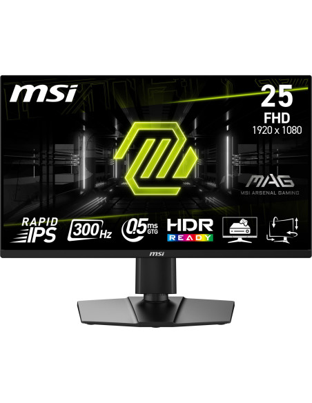 LCD Monitor, MSI, MAG 255PXF, 24.5", Gaming, Matte, Panel IPS, 1920x1080, 16:9, 300Hz, 0.5 ms, Speakers, Colour Black, MAG255PX