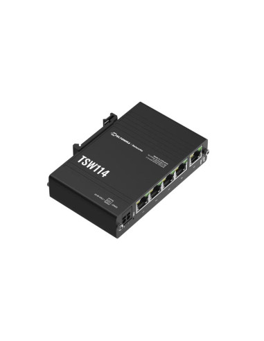 Switch, TELTONIKA, Switch type Unmanaged, 5xRJ-45 ports, RJ-45 Ports Type Gigabit Ethernet (10/100/1000), TSW114000000