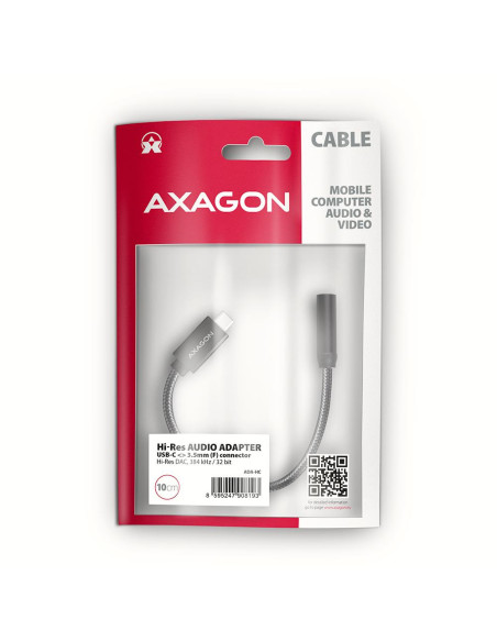 ADAPTER USB-C TO AUDIO 3.5MM/DAC 0.1M ADA-HC AXAGON