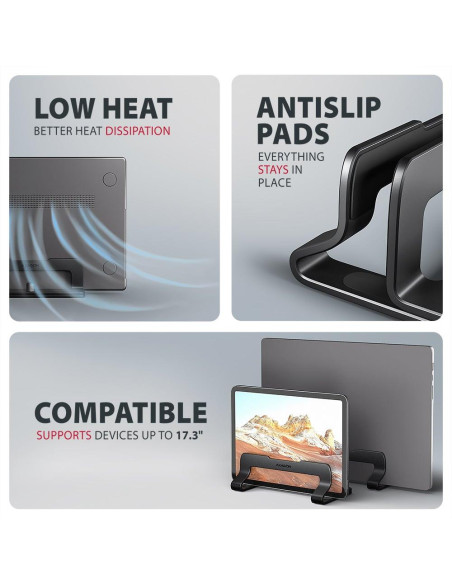 NB ACC STAND 10"-17.3"/VERT. ALUMINUM STND-VB AXAGON