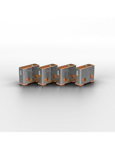 USB PORT BLOCKER 4PACK/ORANGE 40453 LINDY