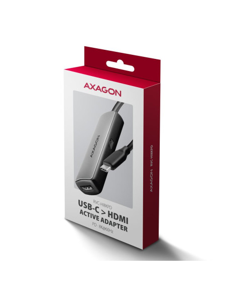 I/O ADAPTER USB-C TO HDMI/0.16M RVC-HI8KPD AXAGON